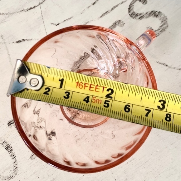 Arcoroc of France, Rosaline, Pink Swirl, Demitasse, Cup and Saucer, Set of 4 - Picture 10 of 11